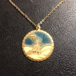 Vintage Kelly Waters church w evening star ⭐️ necklace